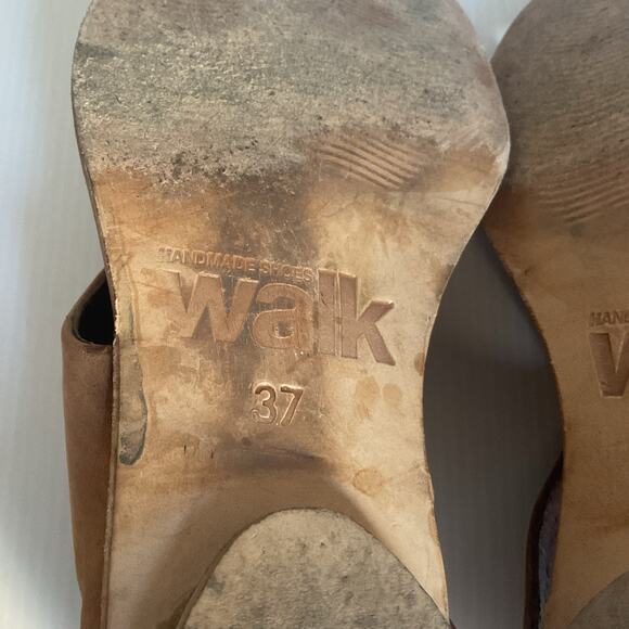 Walk Handmade Brown Leather Sandals Women’s Size 37 US 7 - Picture 10 of 10